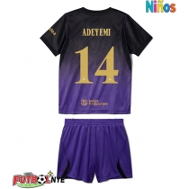 Camiseta Barcelona Karim Adeyemi #14 Visitante Equipación para niños 2026-27 manga corta (+ pantalones cortos)